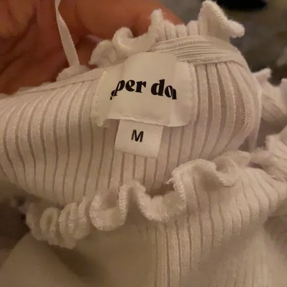 Superdown Ruby Off the Shoulder dress in white. Size M. NWOT. - Picture 3 of 3